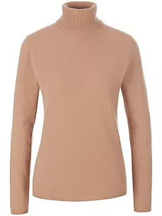 Rollkragen-Pullover aus Schurwolle und Kaschmir include braun günstig online kaufen