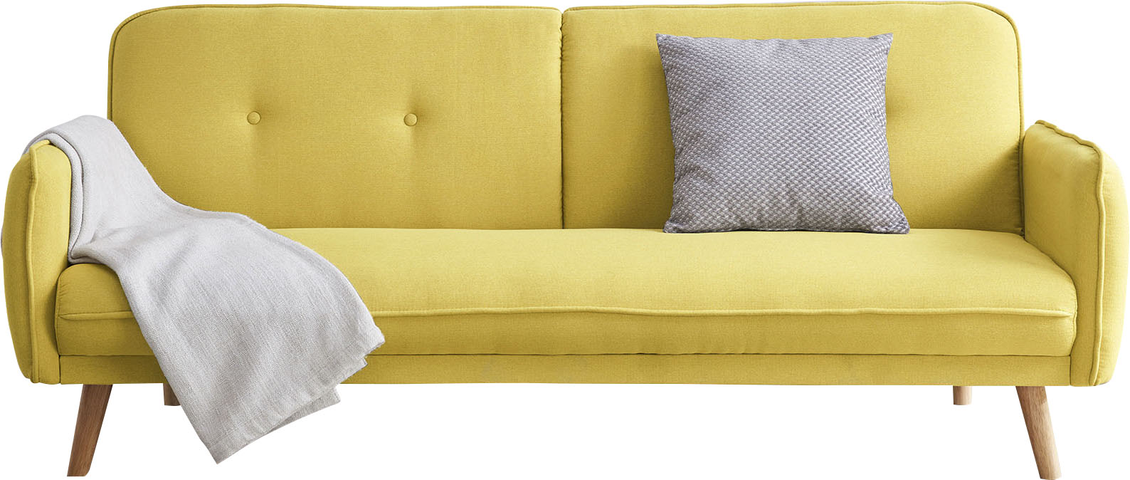 SalesFever Schlafsofa "Linköping, 3-Stizer, Sofa", mit Knopfheftung im Rück günstig online kaufen