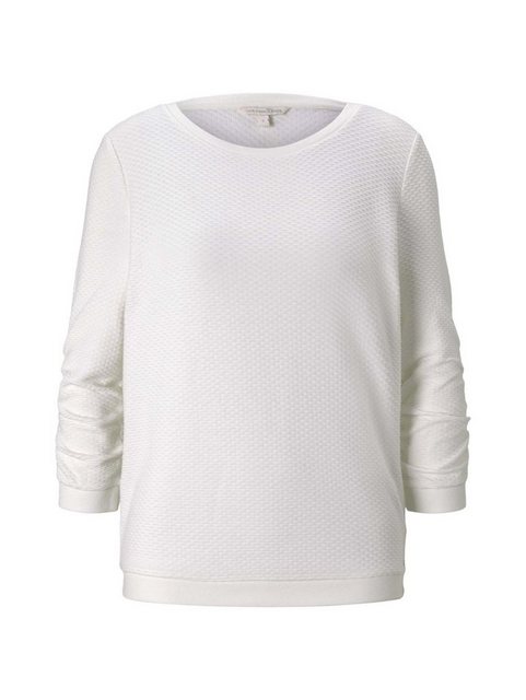 Tom Tailor Structured Sweatshirt 2XL Off White günstig online kaufen