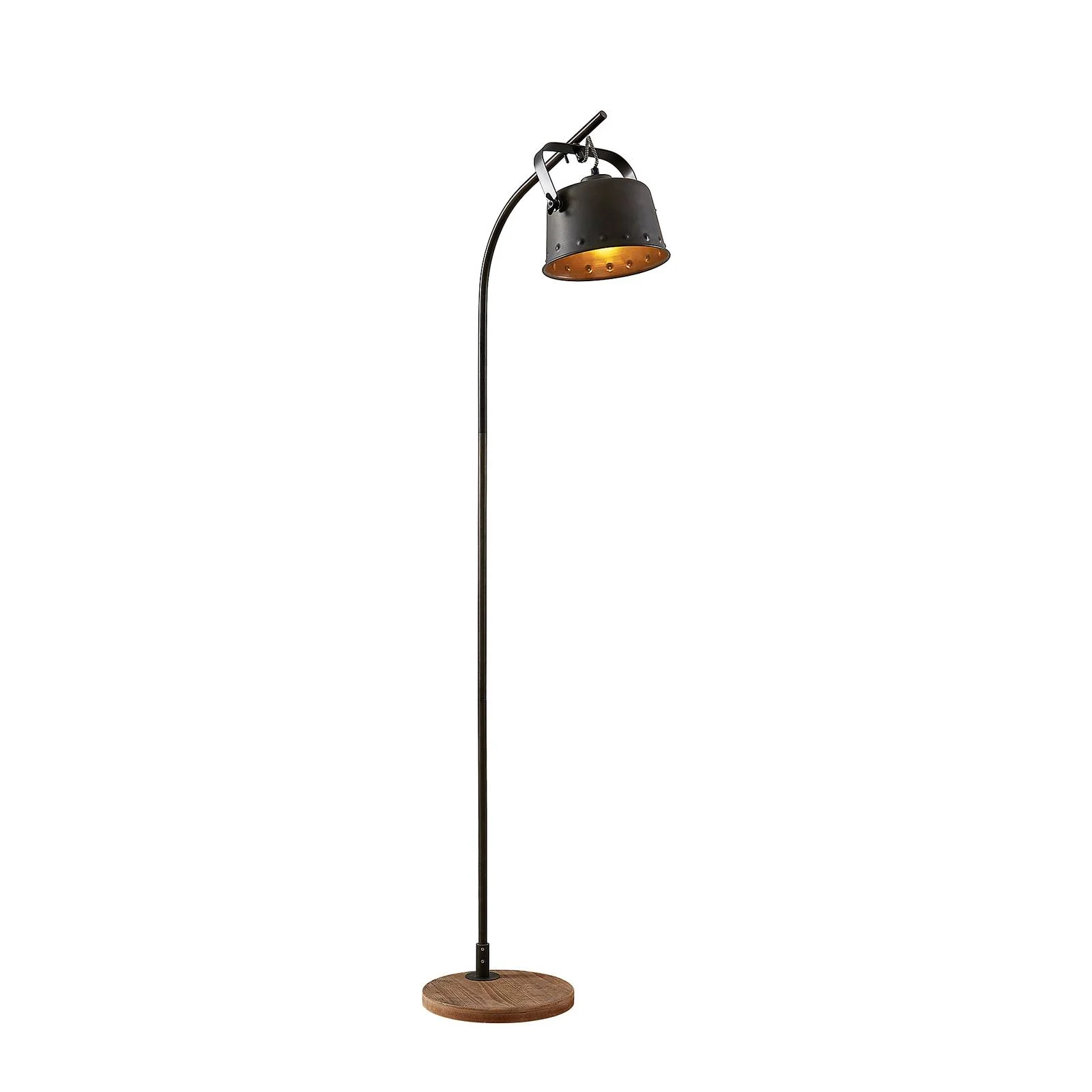 Lindby Rubinjo Stehlampe mit Holzfuß, einflammig günstig online kaufen