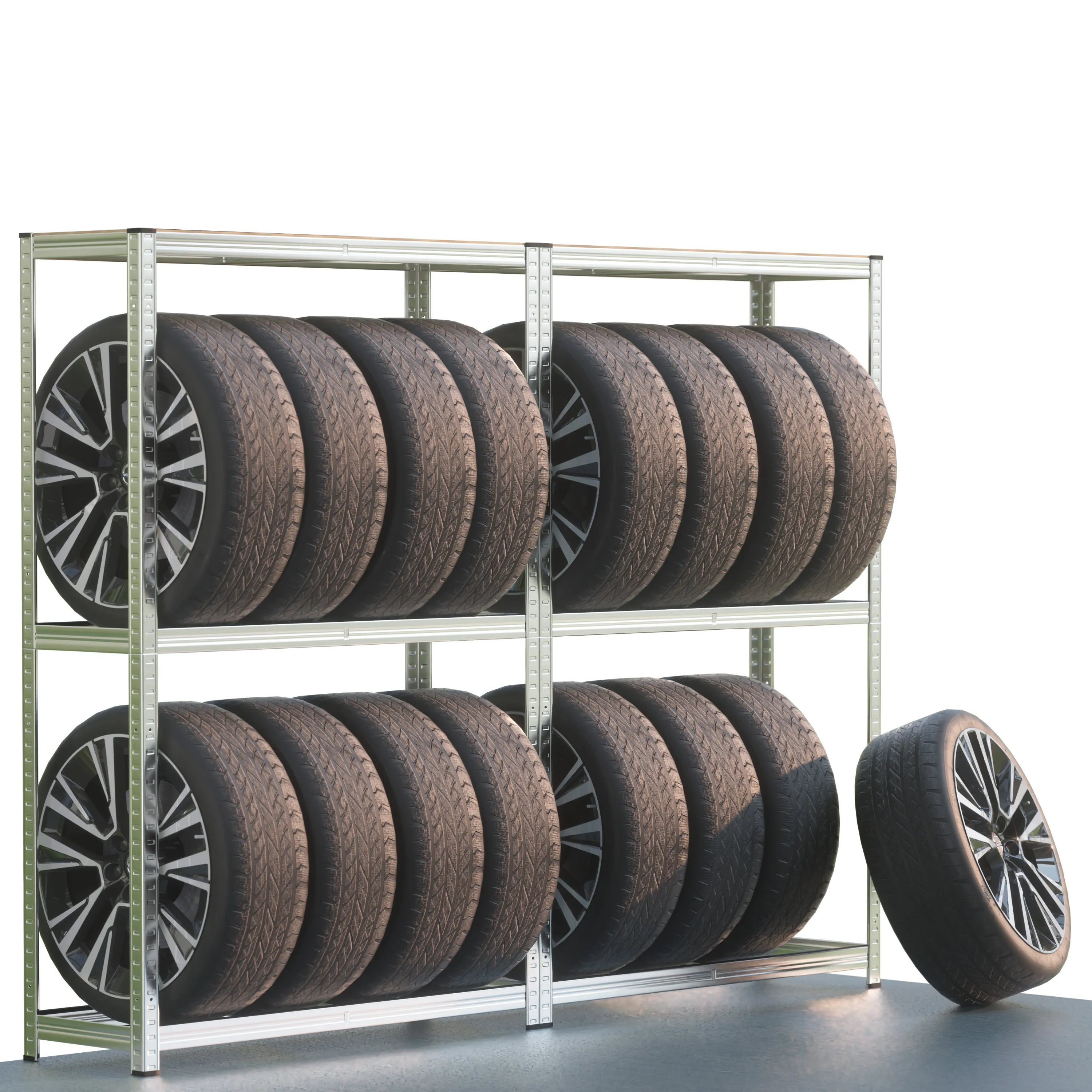 Reifenregal 2er-Set 180x120x40cm verzinkt 795kg günstig online kaufen
