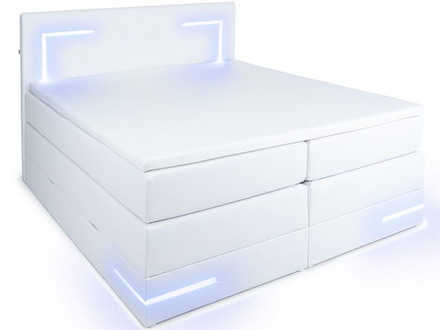 wonello Boxspringbett Lights 2.0, mit LED Beleuchtung und Topper, wahlweise günstig online kaufen