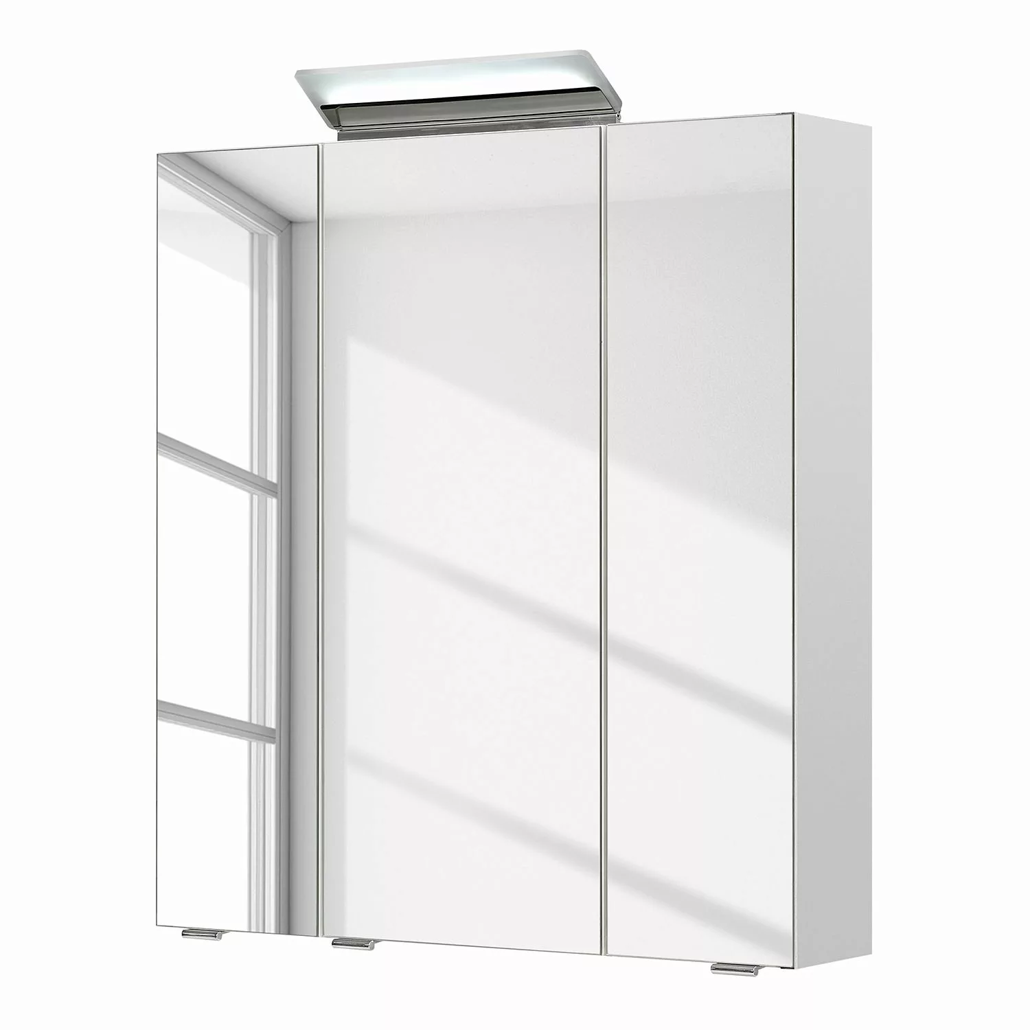 PELIPAL Spiegelschrank ORIA, B 65 x H 70 cm, Weiß Seidenmatt, mit 3 Spiegel günstig online kaufen