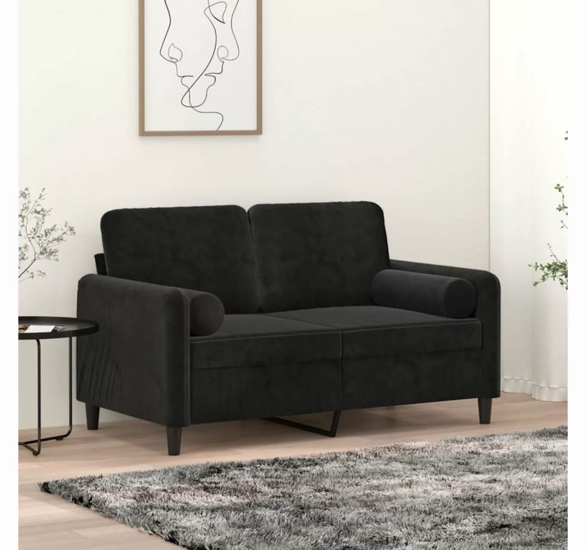 vidaXL Sofa Sofa mit Zierkissen Samt, 120 cm, 2-Sitzer günstig online kaufen