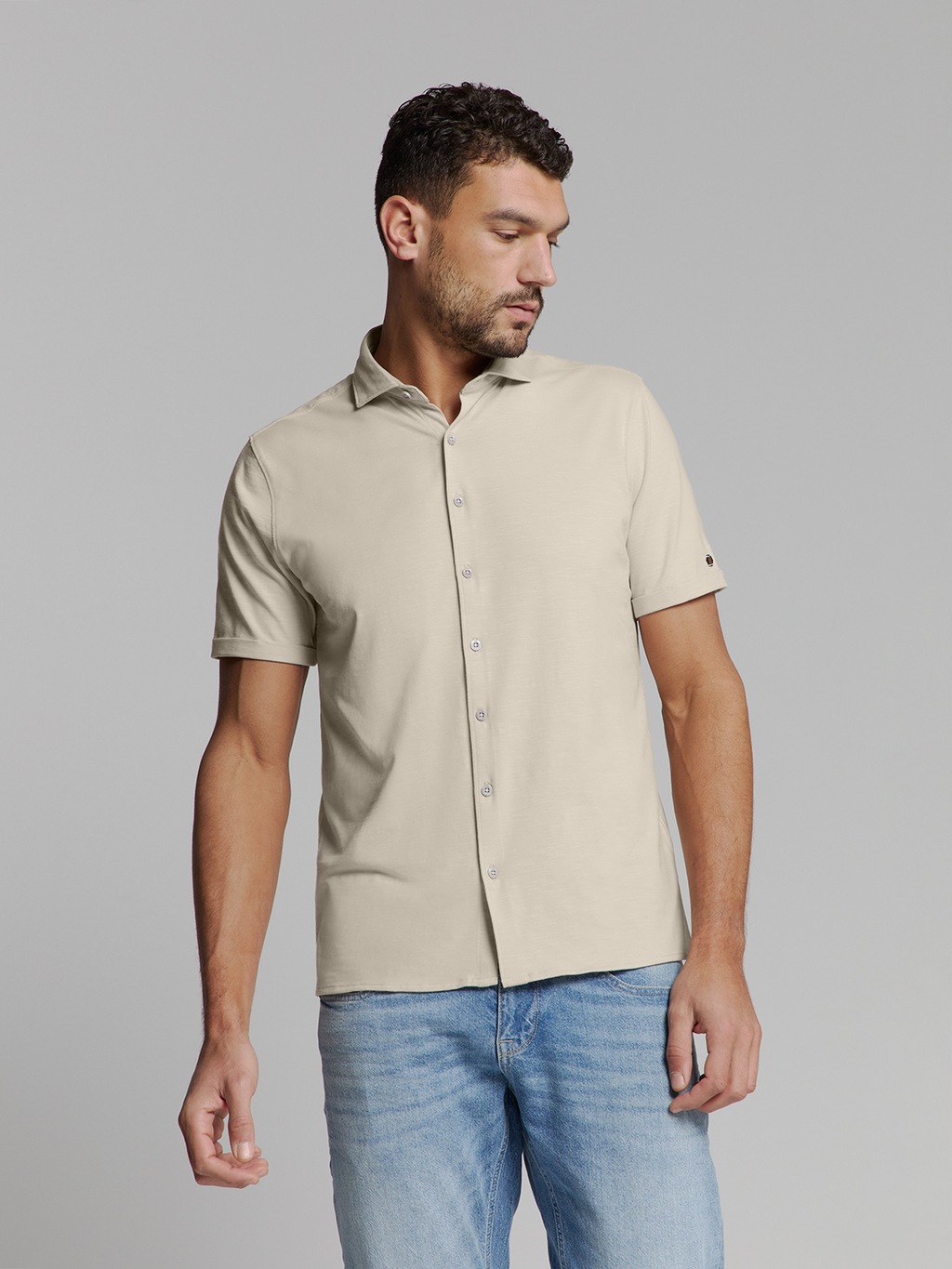 NO EXCESS Langarmhemd "No Excess Jersey-Hemd" günstig online kaufen