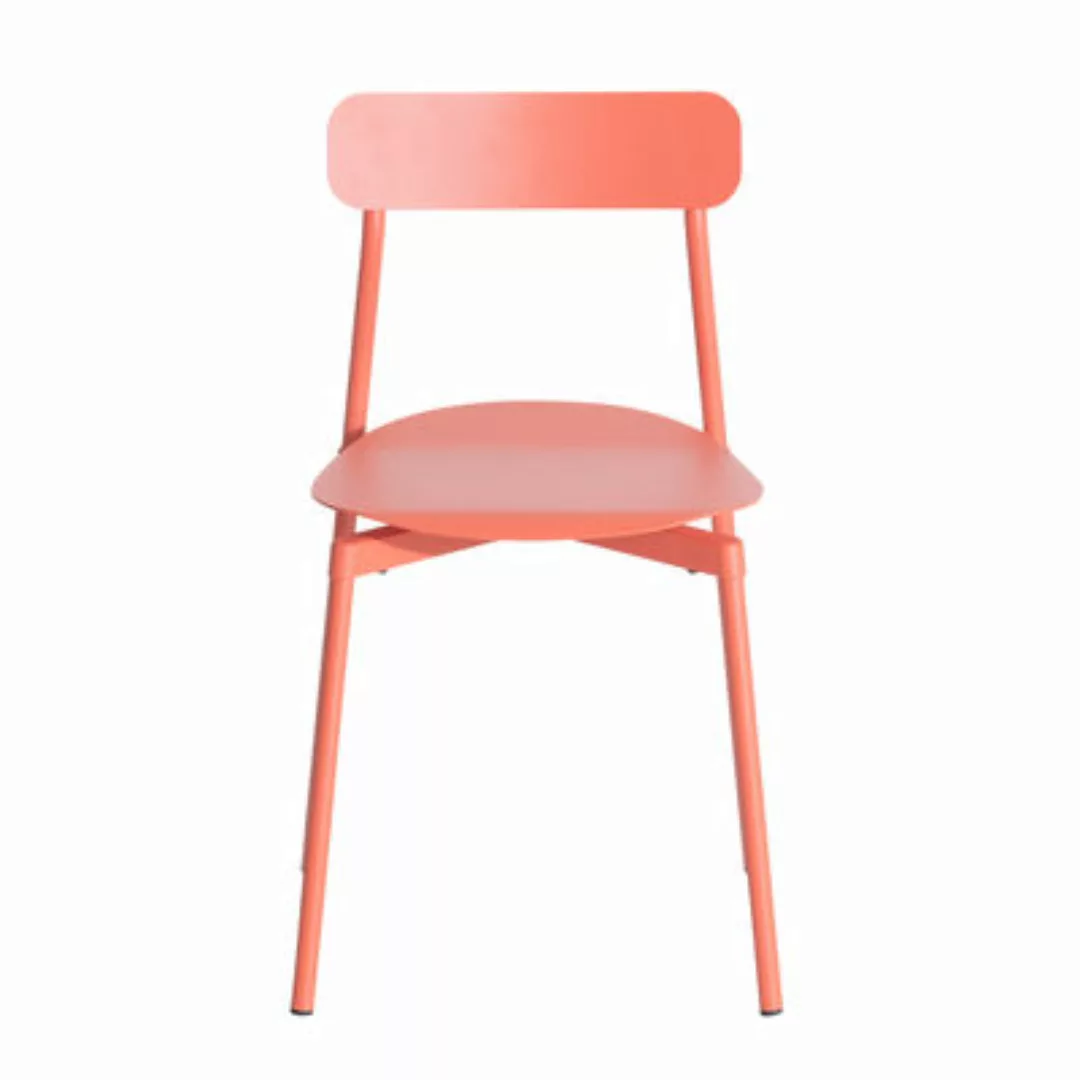 Stapelbarer Stuhl Fromme metall orange / Aluminium - Petite Friture - Orang günstig online kaufen