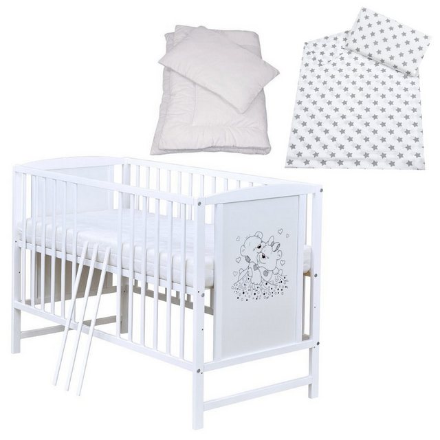 Baby-Delux Komplettbett Babybett Mia Komplettset, 7-tlg., Kinderbett 60x120 günstig online kaufen