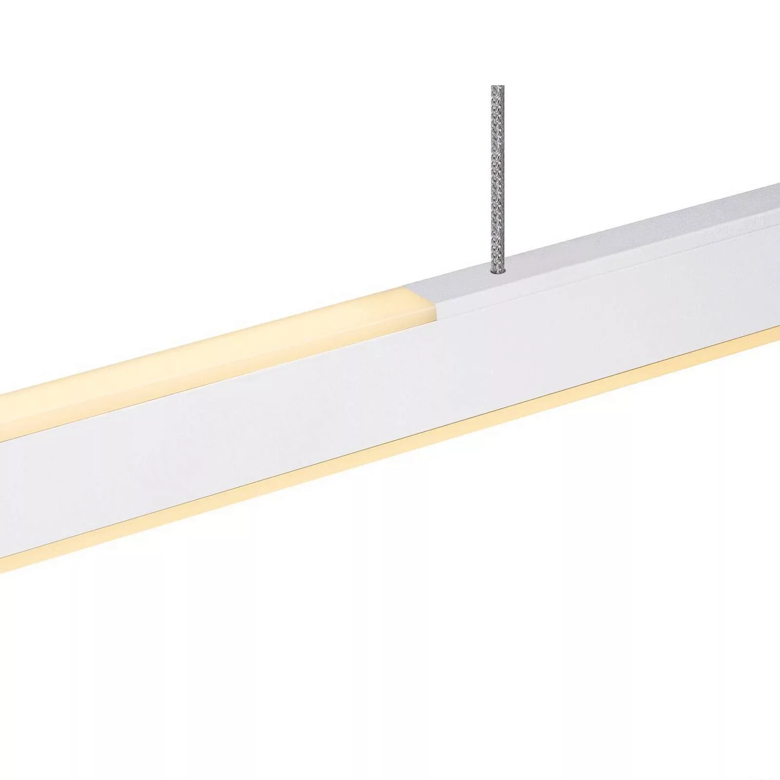 LED Pendelleuchte One in Weiß 2x 35W 3600lm 1400mm günstig online kaufen