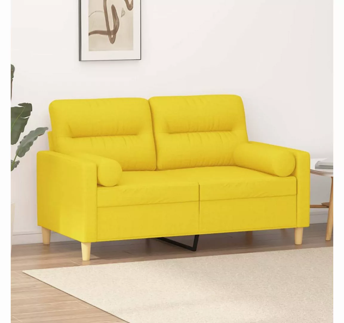 vidaXL Sofa Sofa mit Zierkissen Stoff, 120 cm, 2-Sitzer günstig online kaufen