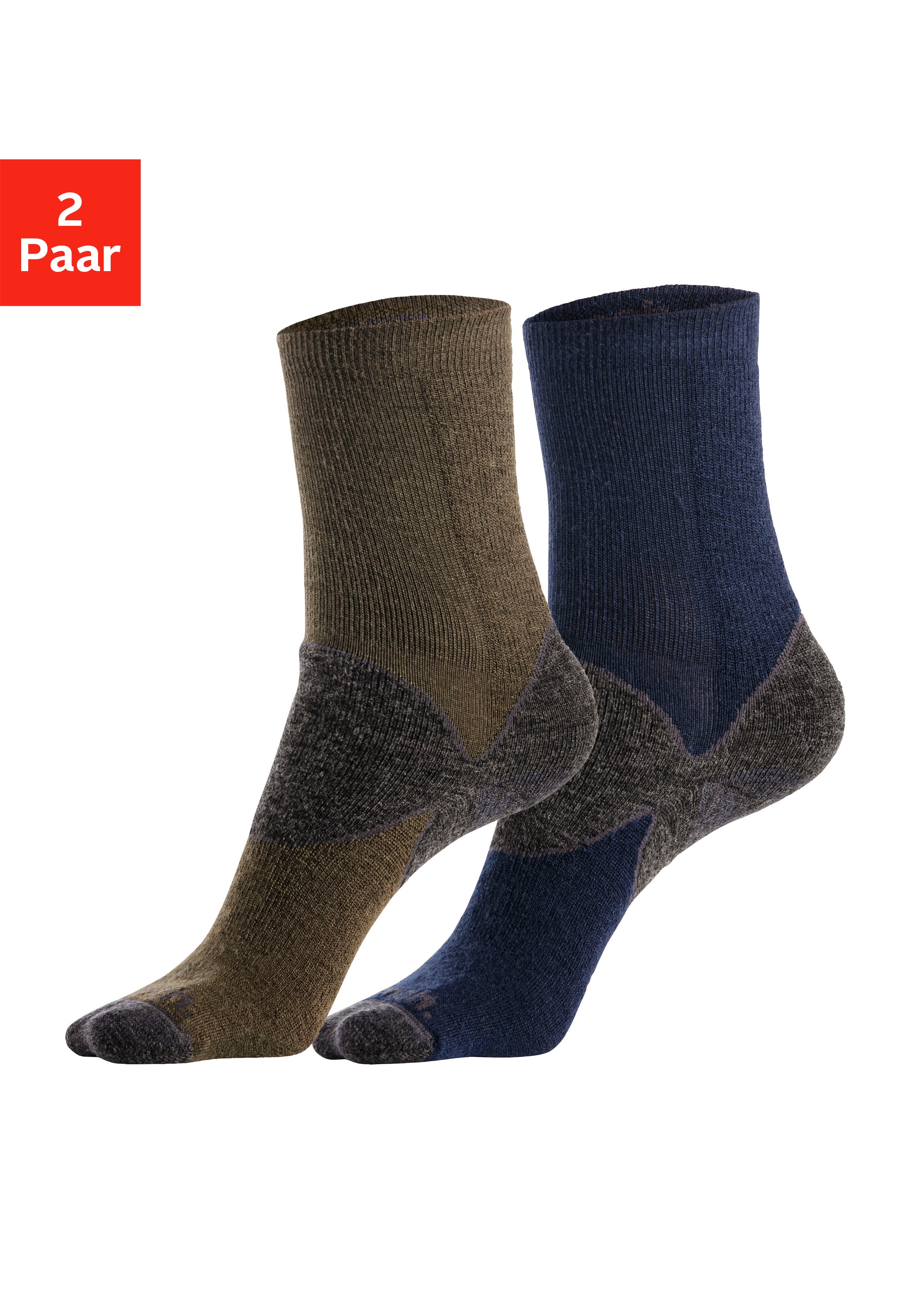 Bench. Wandersocken, (Packung, 2 Paar), Wollsocken aus flauschigem Material günstig online kaufen