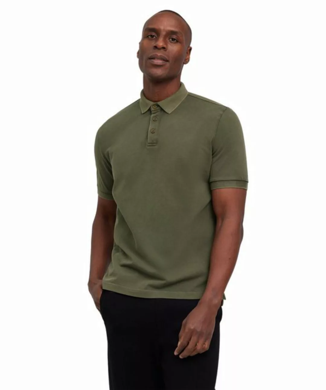 FALKE Poloshirt aus hochwertiger Baumwolle in Garment Dye-Technik günstig online kaufen