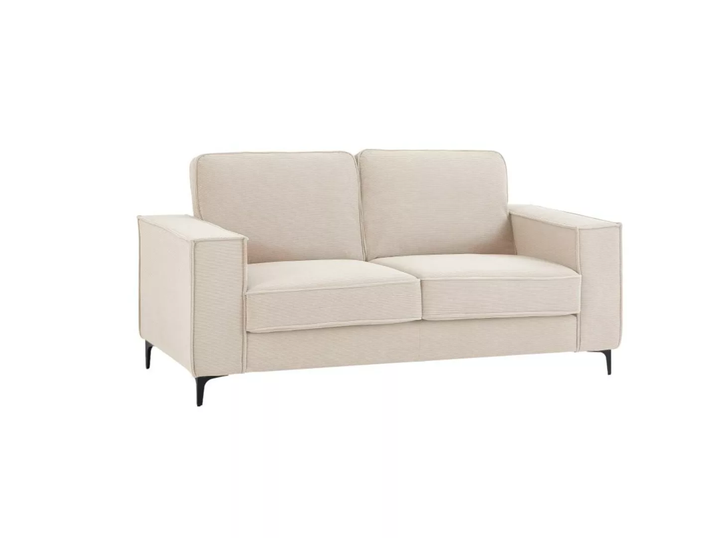 Sofa 2-Sitzer - Cord - Beige - OLMEDA günstig online kaufen