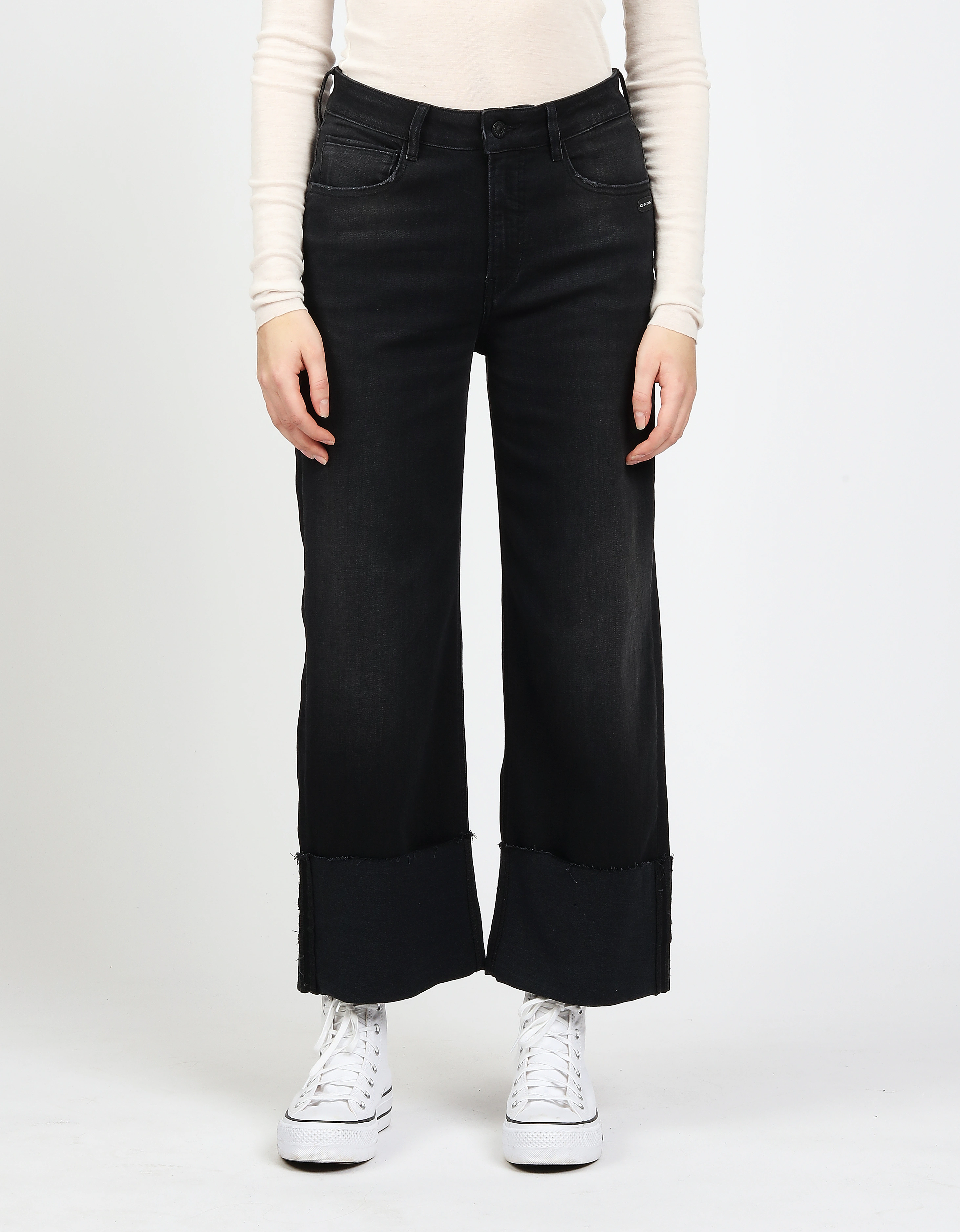 GANG Weite Jeans "94JETTE CULOTTE", mit hochgeschlagenem, ausgefranstem Sau günstig online kaufen