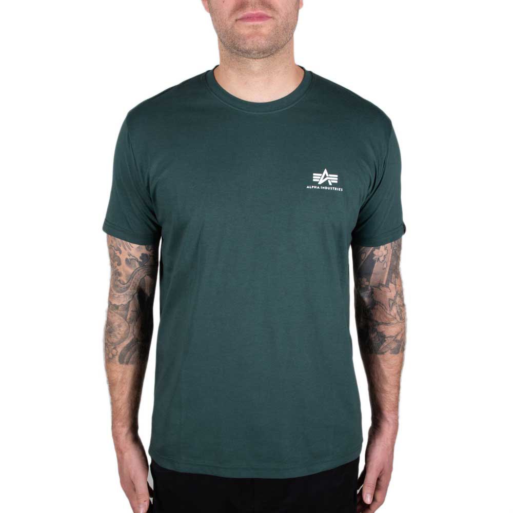 Alpha Industries Basic Small Logo Kurzärmeliges T-shirt 2XL Navy Green günstig online kaufen