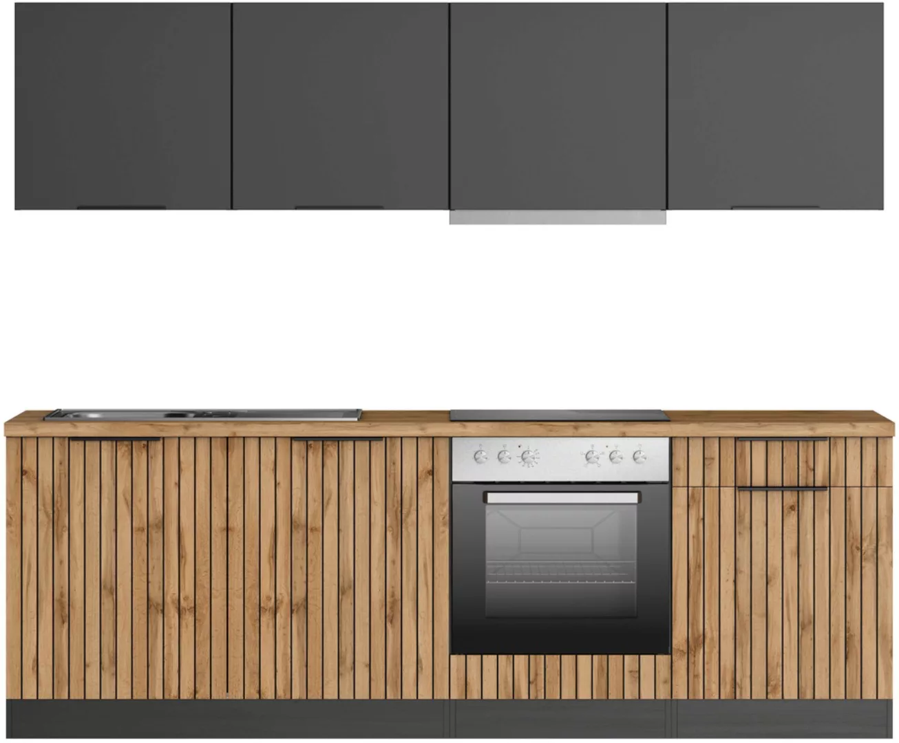 KOCHSTATION Küchenzeile "KS-Lagos2, Breite 240 cm", wahlweise mit E-Geräten günstig online kaufen