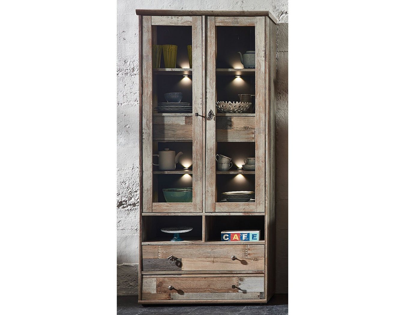 freiraum Vitrine Britta 83 x 188 x 39 cm (B/H/T) günstig online kaufen