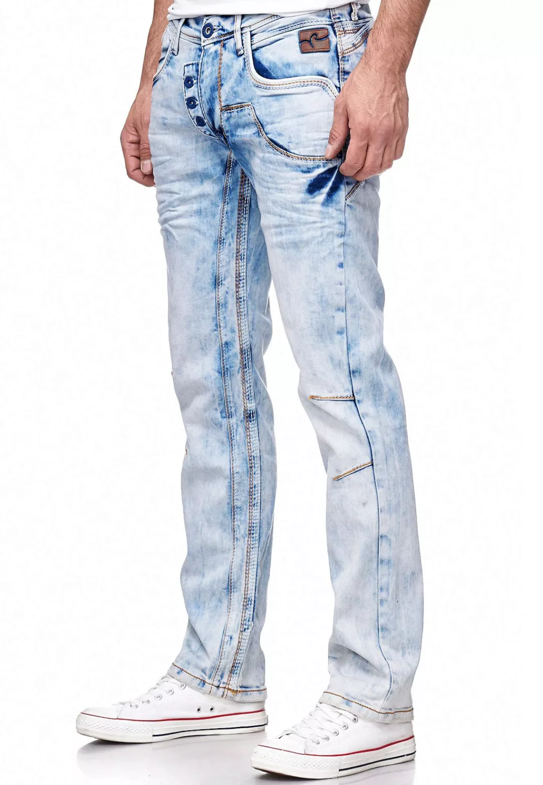 Rusty Neal Straight-Jeans, im außergewöhnlichen Design günstig online kaufen