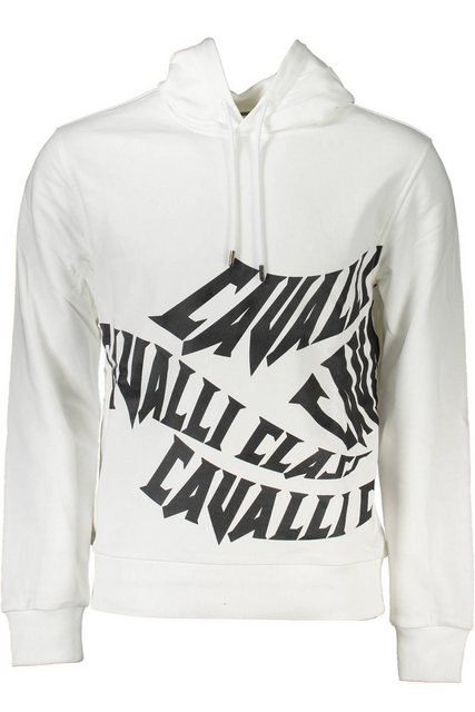 Cavalli Class Sweatshirt Weißes Herren-Kapuzenpullover: Regular Fit günstig online kaufen