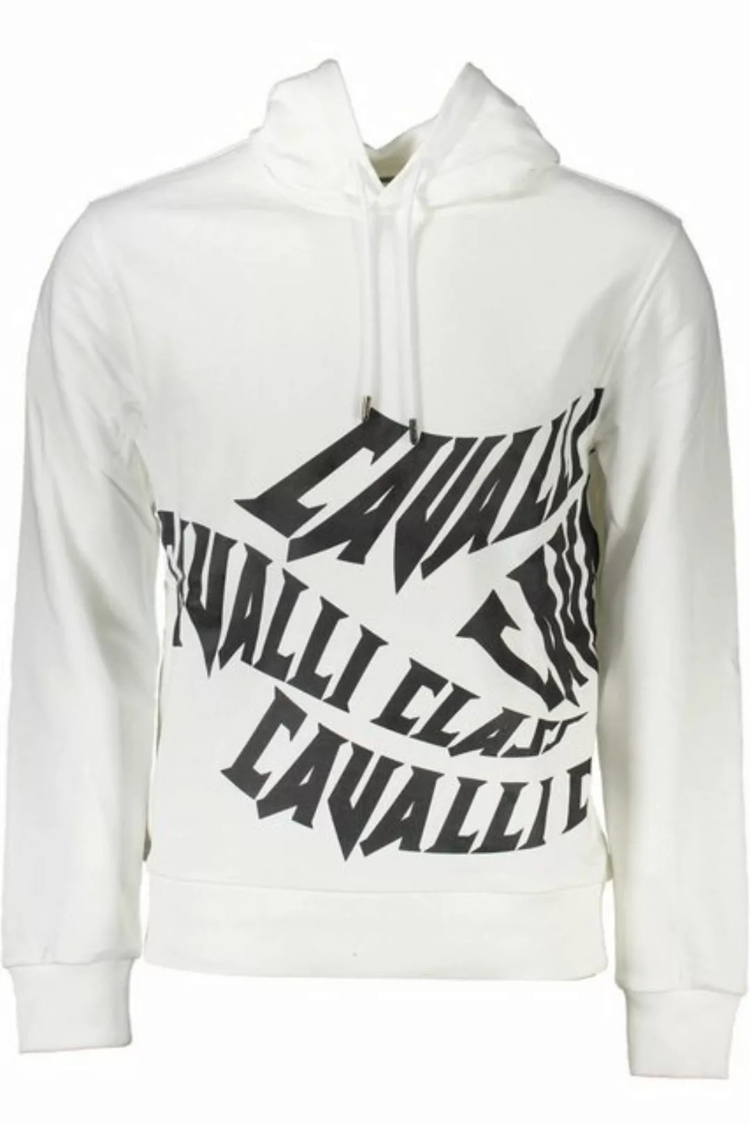 Cavalli Class Sweatshirt Weißes Herren-Kapuzenpullover: Regular Fit günstig online kaufen