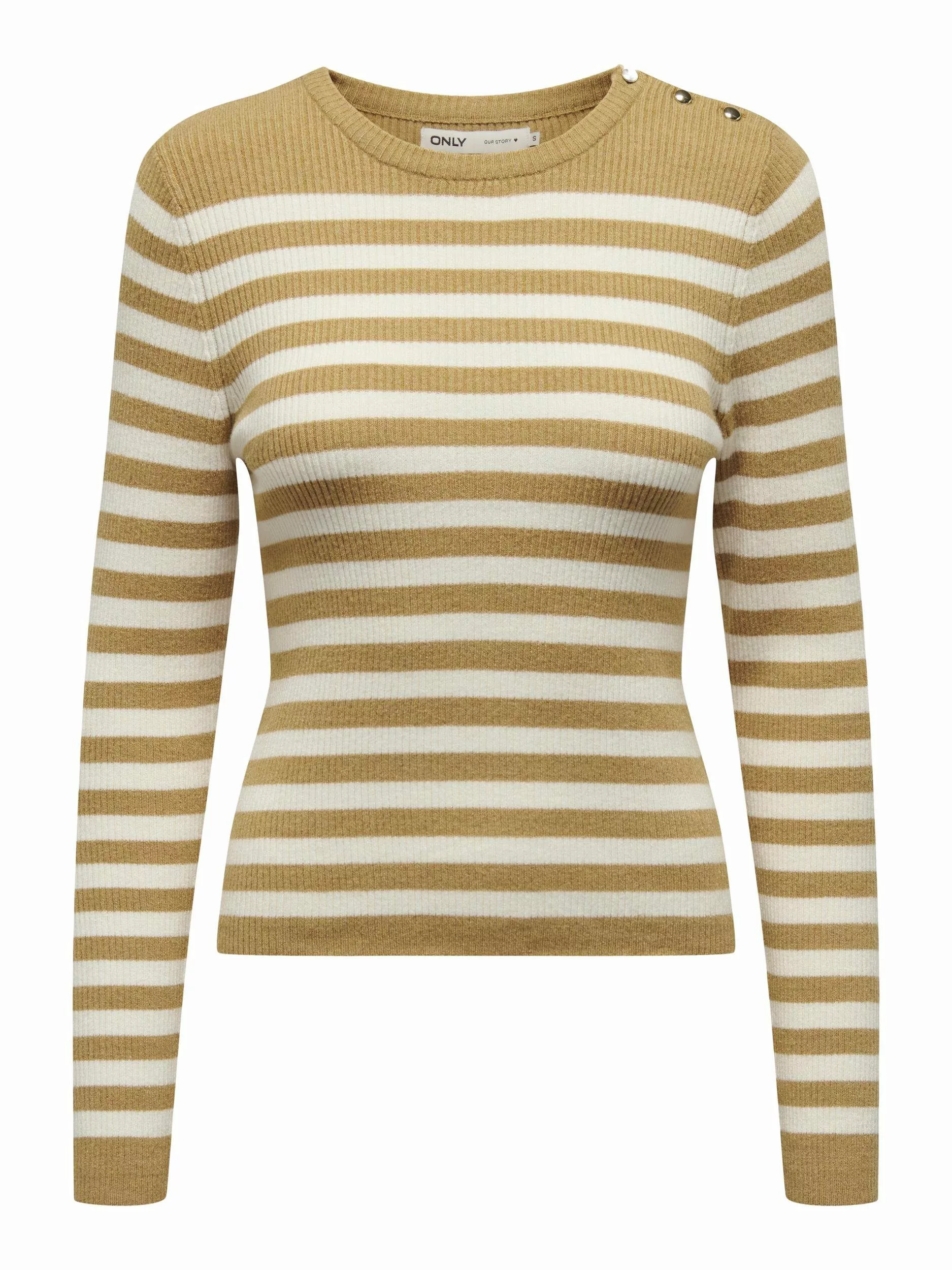 ONLY Rundhalspullover ONLIBI LS STRIPE BUTTON günstig online kaufen