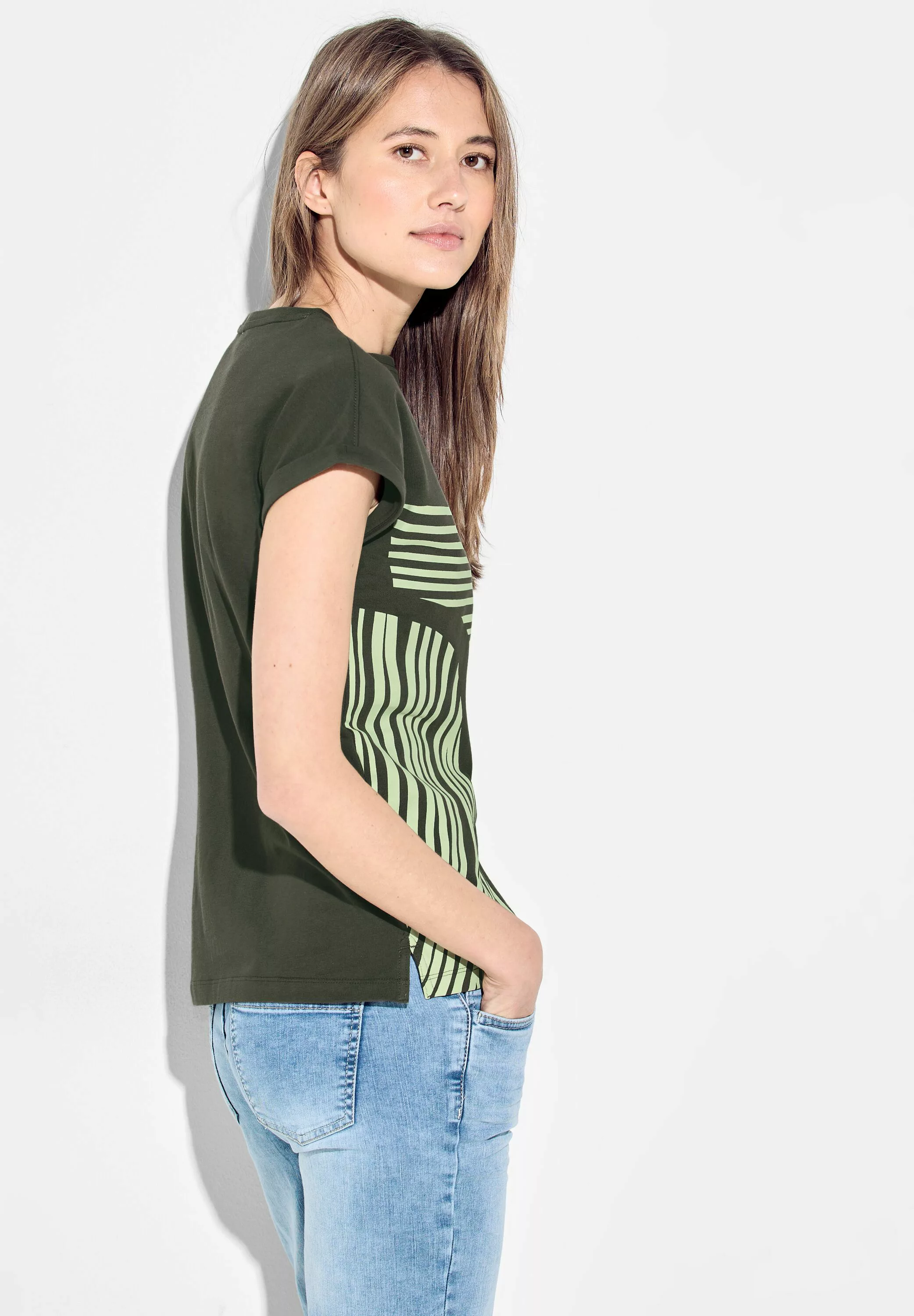 Cecil T-Shirt mit Streifenmuster günstig online kaufen