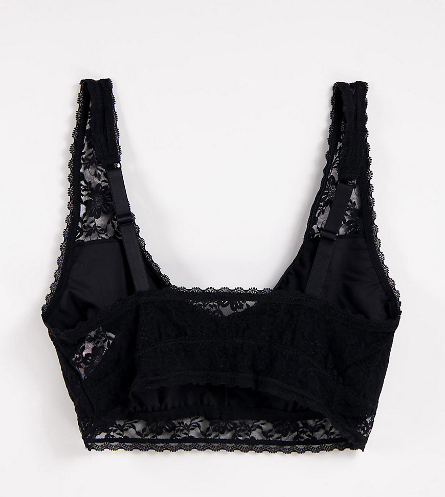 Yours – Spitzenbralette in Schwarz günstig online kaufen