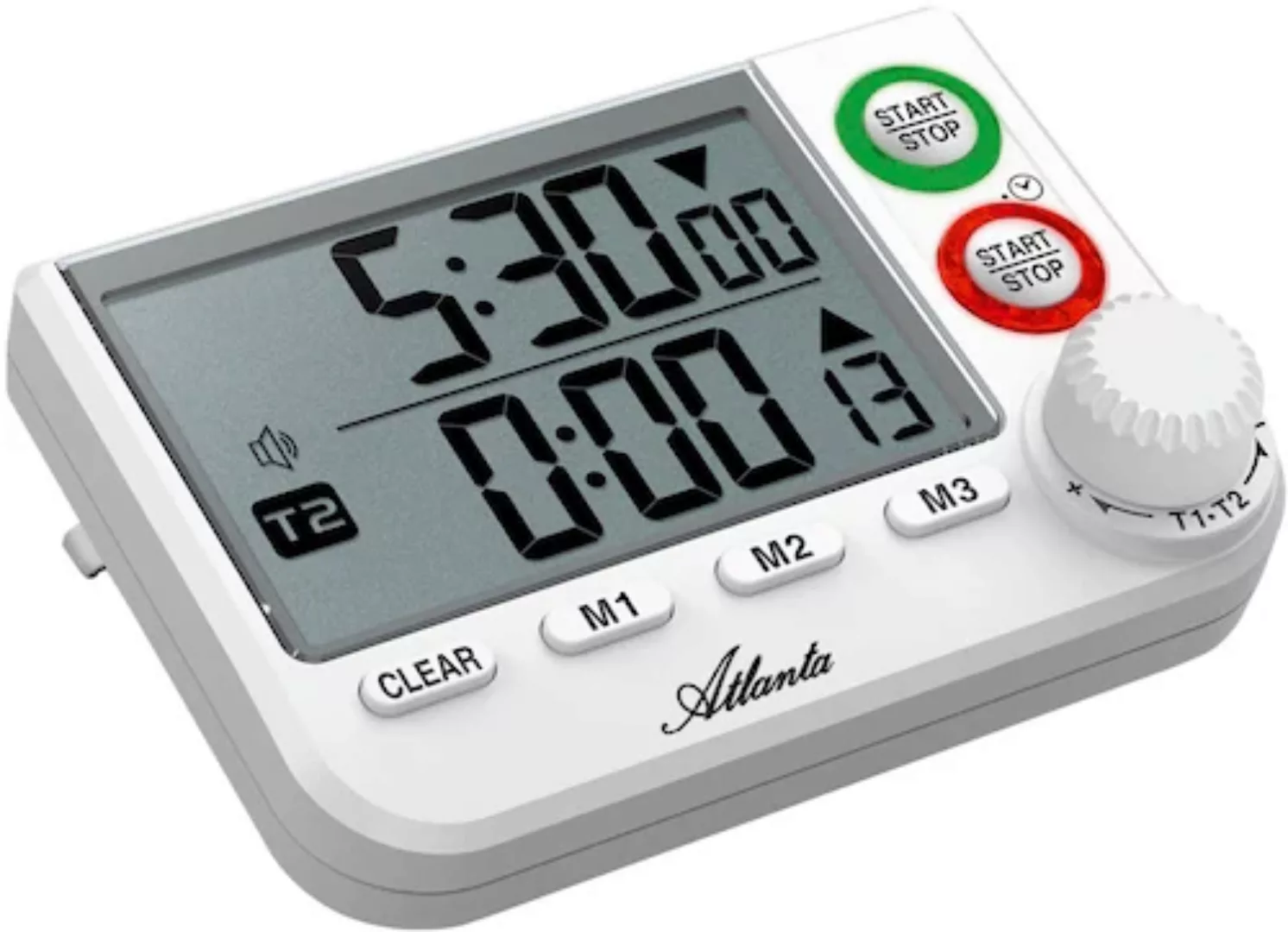 Atlanta 238 Kurzzeitmesser Digital Mit Magnet Küchen Timer 2 Zeiten günstig online kaufen