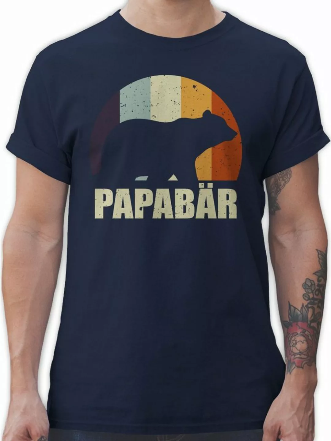 Shirtracer T-Shirt Papa Bär Papa Bear Vatertag Geschenk für Papa günstig online kaufen