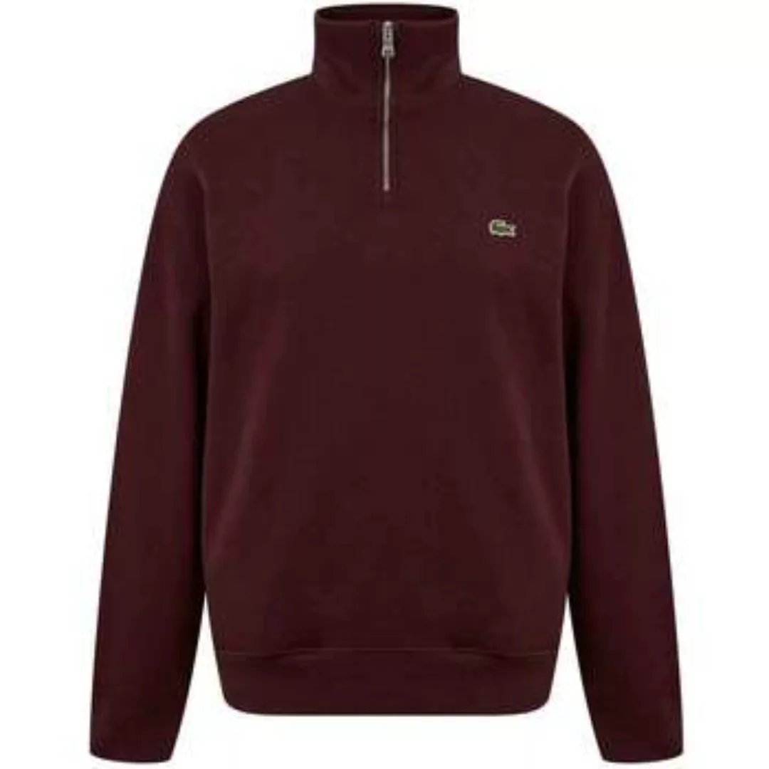 Lacoste  Sweatshirt Quarter Zip High Neck Interlock Sweatshirt Bordeaux günstig online kaufen