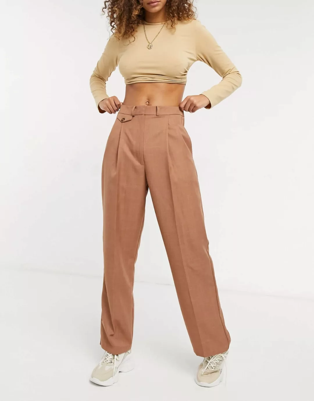 ASOS DESIGN – Ultimate – Mom-Hose-Braun günstig online kaufen