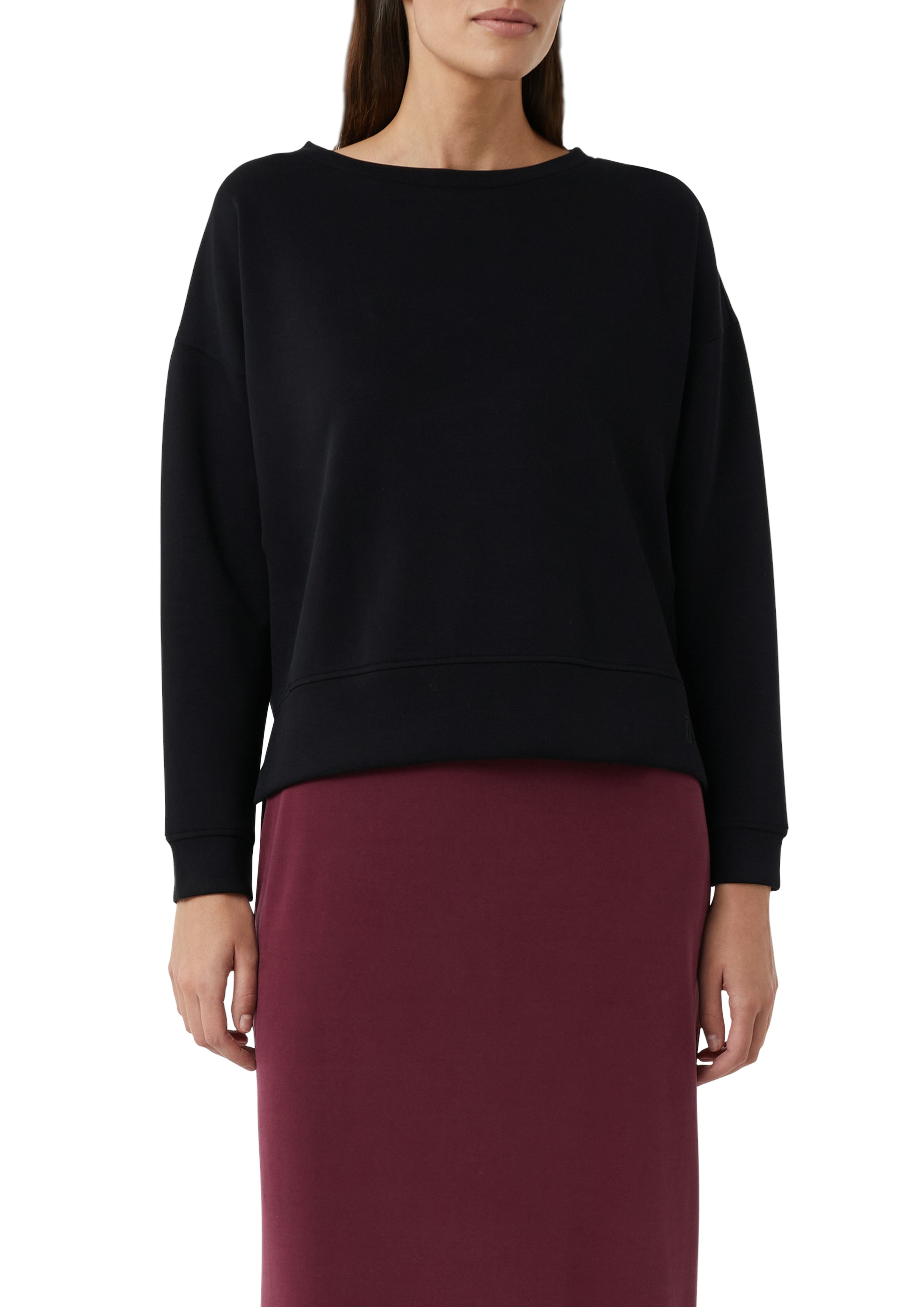 comma casual identity Sweatshirt, unifarben, casual, relaxed fit, Materialm günstig online kaufen