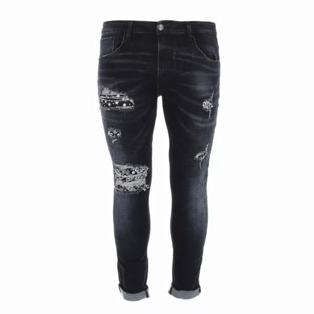 Ital-Design Stretch-Jeans Herren Freizeit (80222722) Destroyed-Look Stretch günstig online kaufen