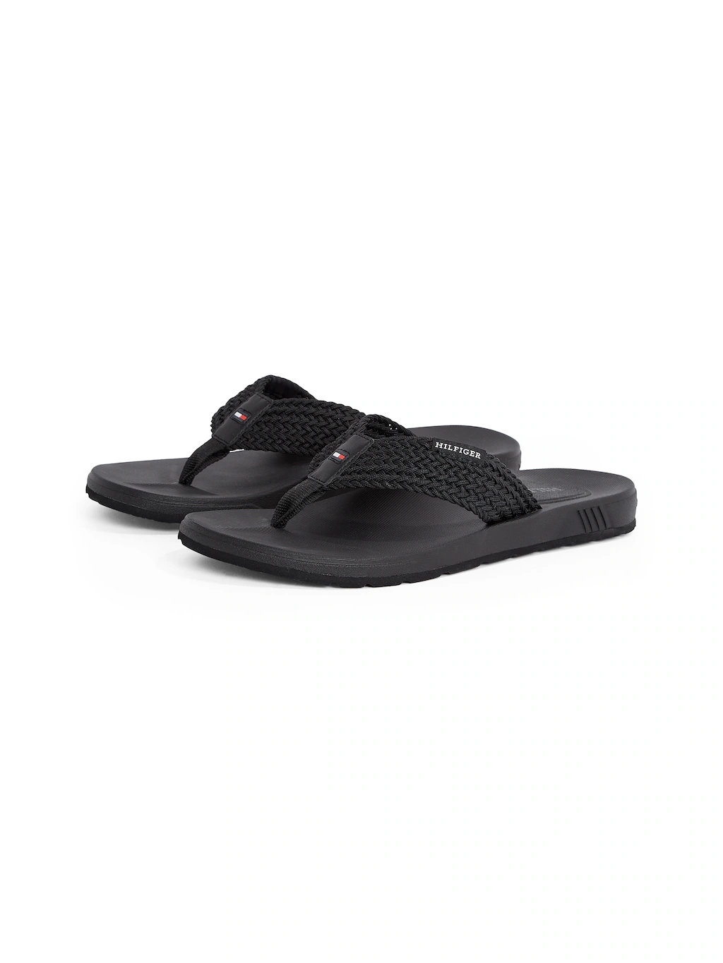 Tommy Hilfiger Zehentrenner "MOLDED HILFIGER WEB BEACH SANDAL", Sommerschuh günstig online kaufen
