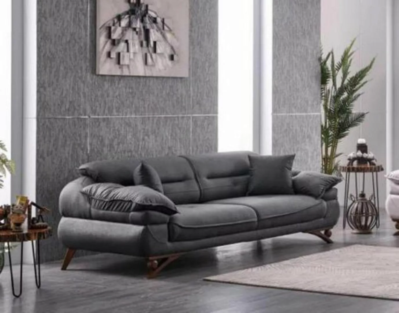 JVmoebel 3-Sitzer Modern Sofa 3 Sitzer Wohnzimmer Dreisitzer Polster Stoff günstig online kaufen