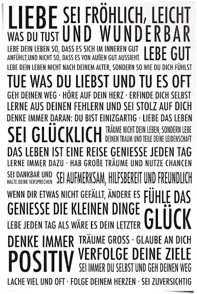 Reinders! Poster »Positiv« günstig online kaufen