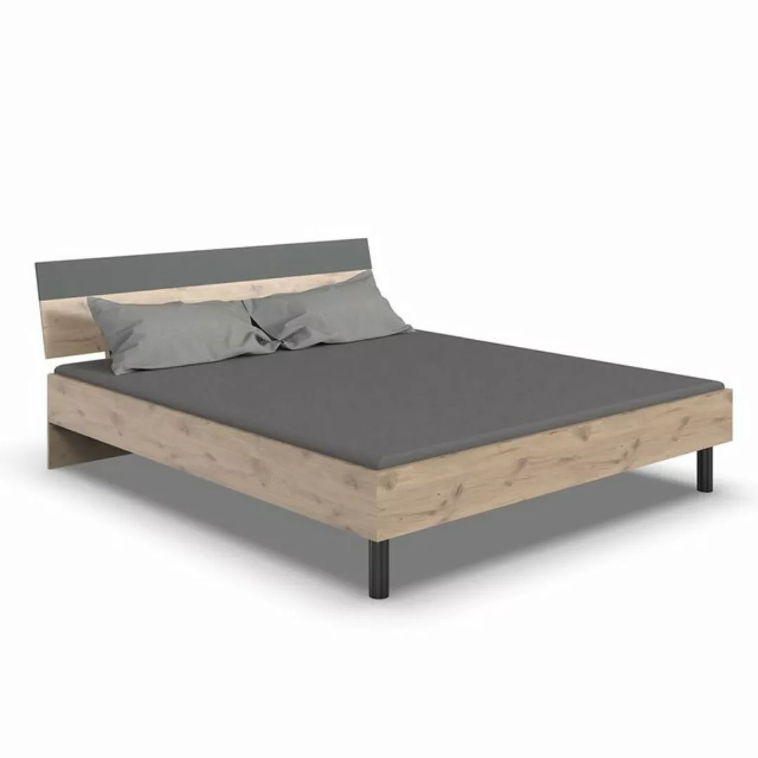 Schlafzimmer Komplett Set 5-teilig BRADFORD-43 mit Bett 180x200 cm Eiche mi günstig online kaufen