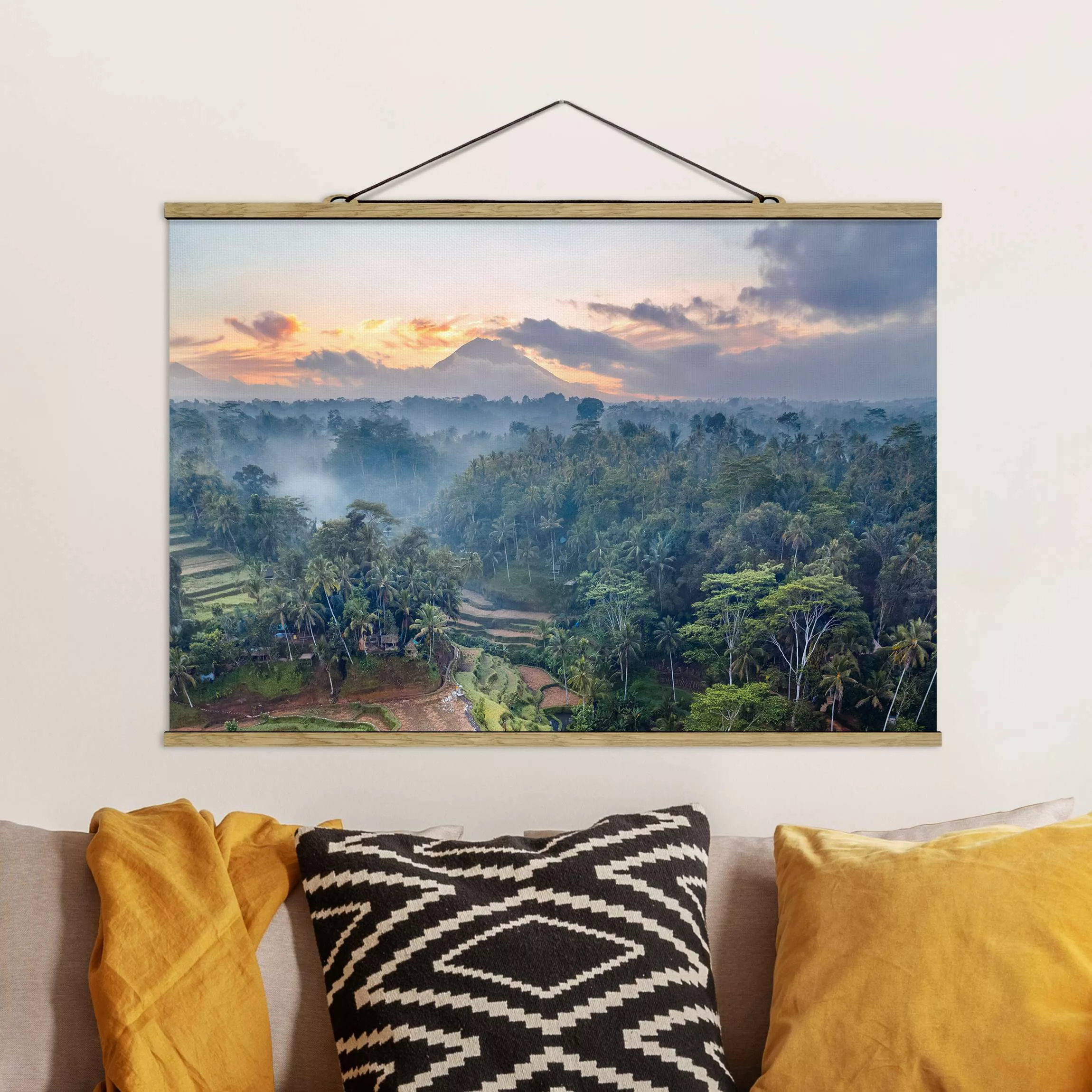 Stoffbild mit Posterleisten Landschaft in Bali günstig online kaufen