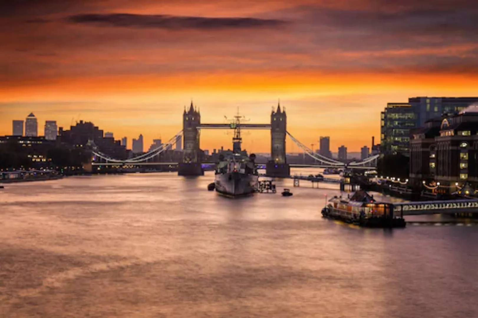 Papermoon Fototapete »London Fluss« günstig online kaufen