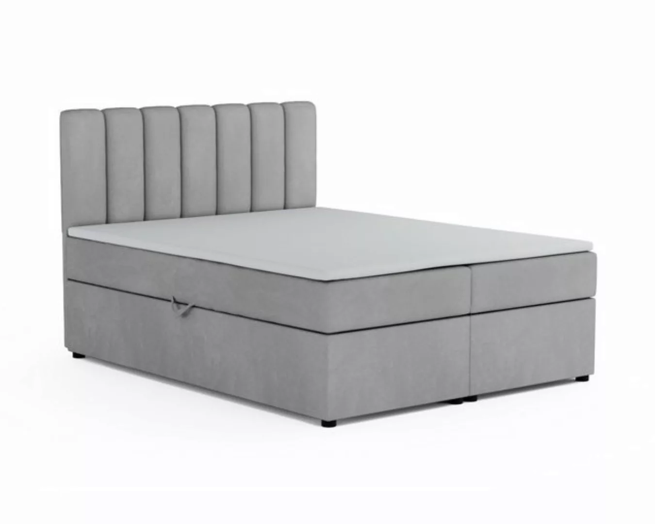 Deine Möbel 24 Boxspringbett VIKA Komplettbett Polsterbett Boxbett Bonellfe günstig online kaufen