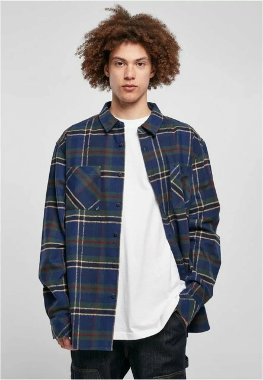 URBAN CLASSICS Langarmhemd Urban Classics Herren Long Oversized Checked Lea günstig online kaufen