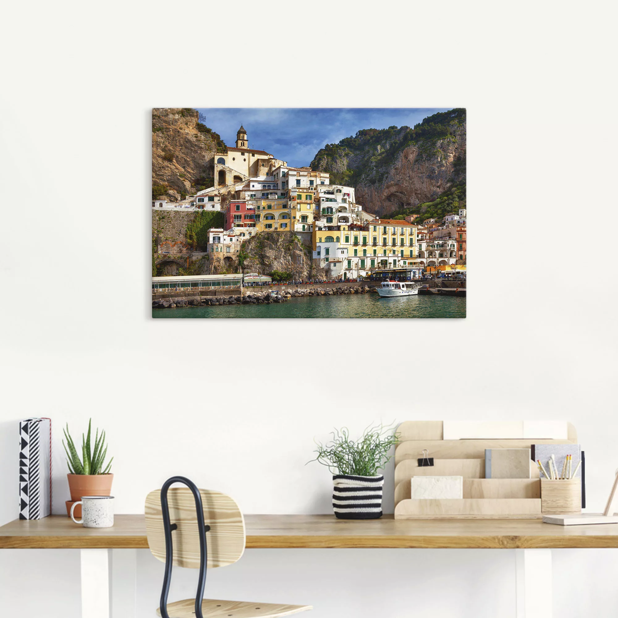 Artland Wandbild »Hafen von Amalfi an der Amalfiküste«, Italien, (1 St.), a günstig online kaufen