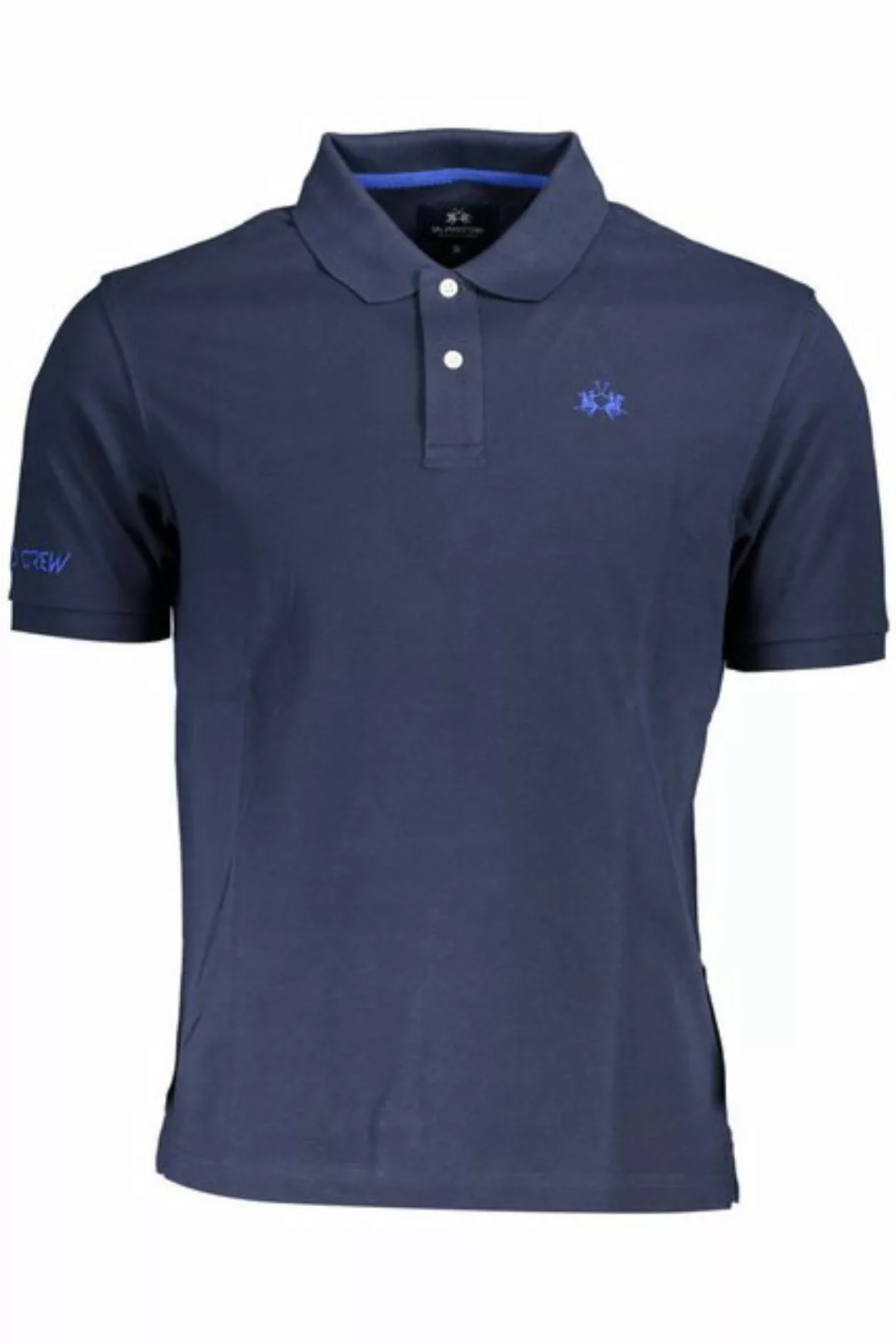 La Martina Poloshirt Elegantes Blaues Herren-Poloshirt mit Stickerei und günstig online kaufen