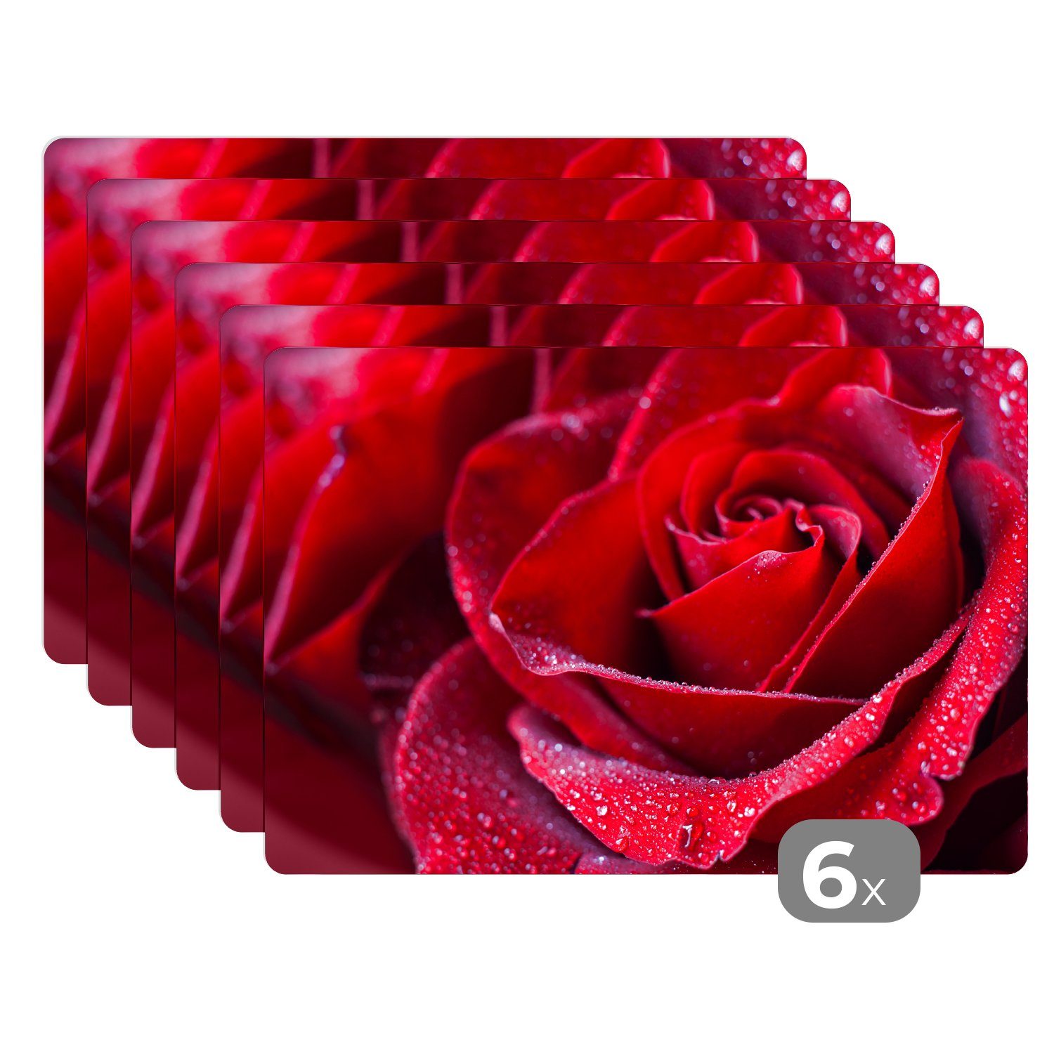 MuchoWow Platzset Rose - Rot - günstig online kaufen