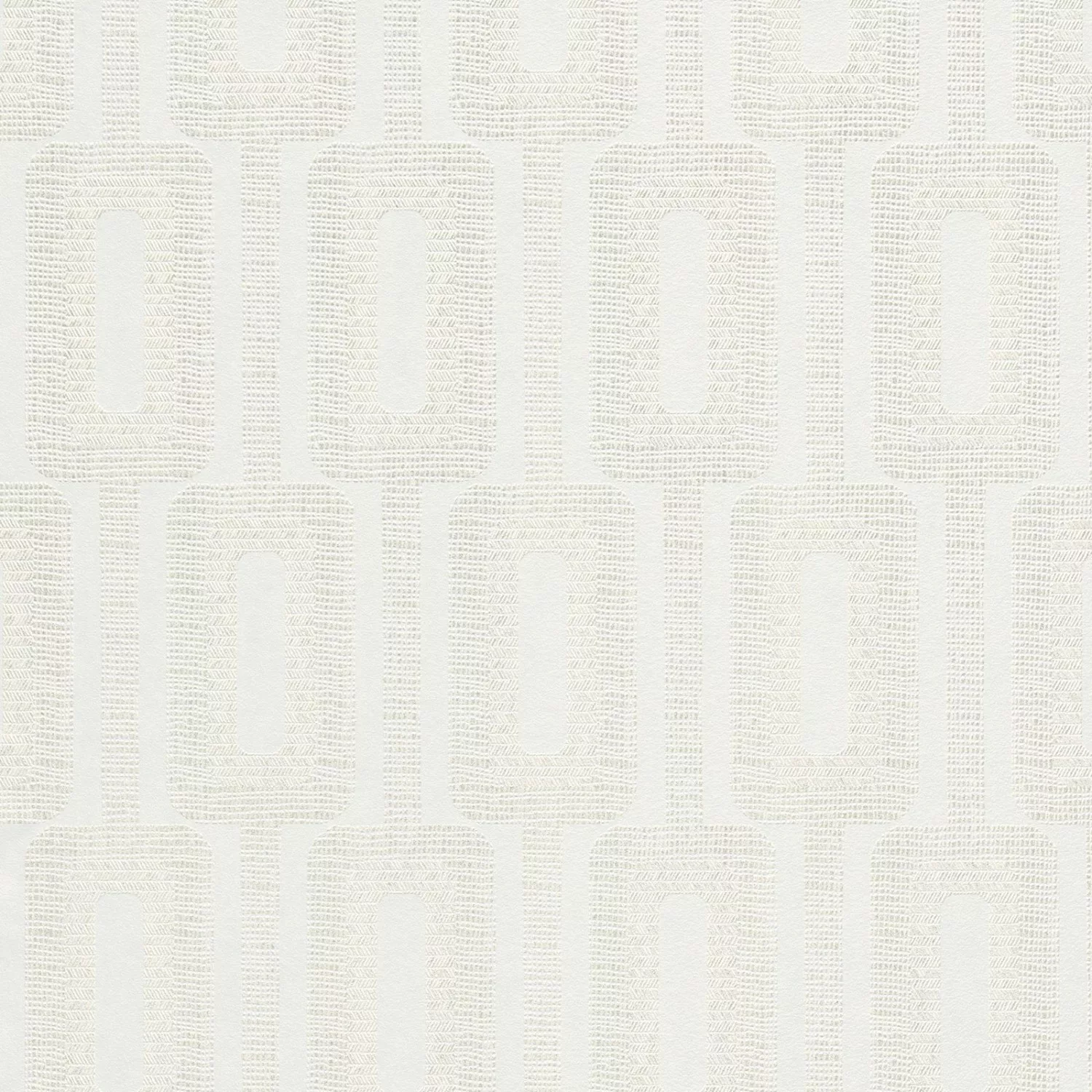 Bricoflor Retro Tapete Hell Mustertapete in Weiß Creme Ideal für Wohnzimmer günstig online kaufen
