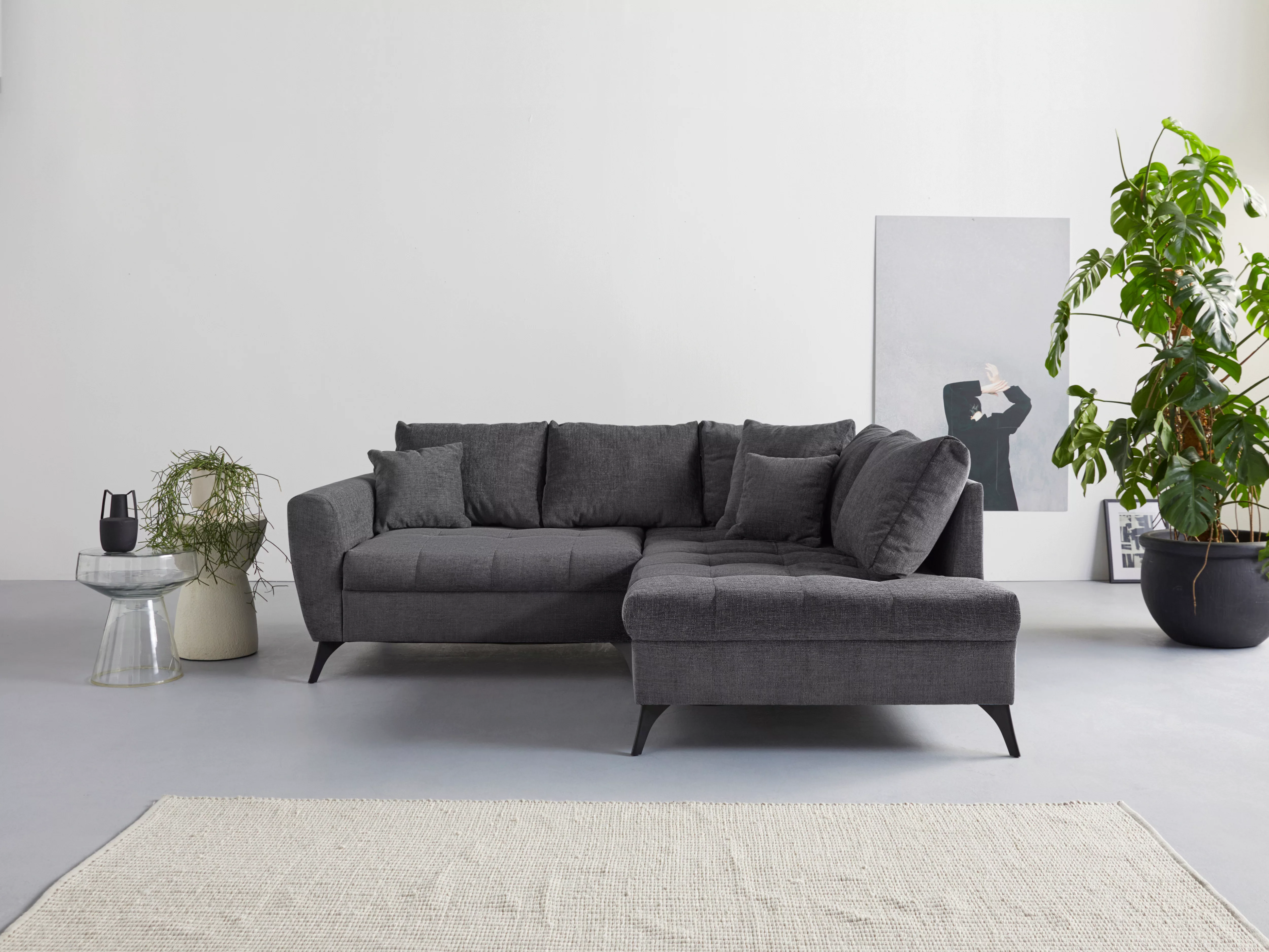 INOSIGN Ecksofa "Lörby L-Form", Belastbarkeit bis 140kg pro Sitzplatz, auch günstig online kaufen