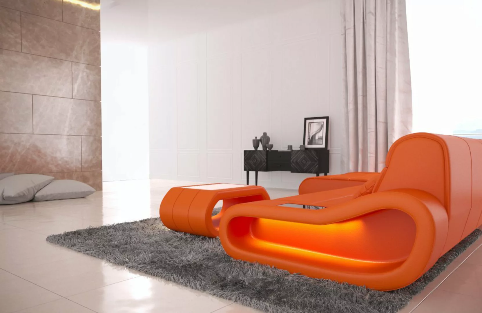 Sofa Dreams Ecksofa Ledercouch Ledersofa Concept L Form lang Sofa Leder, Co günstig online kaufen