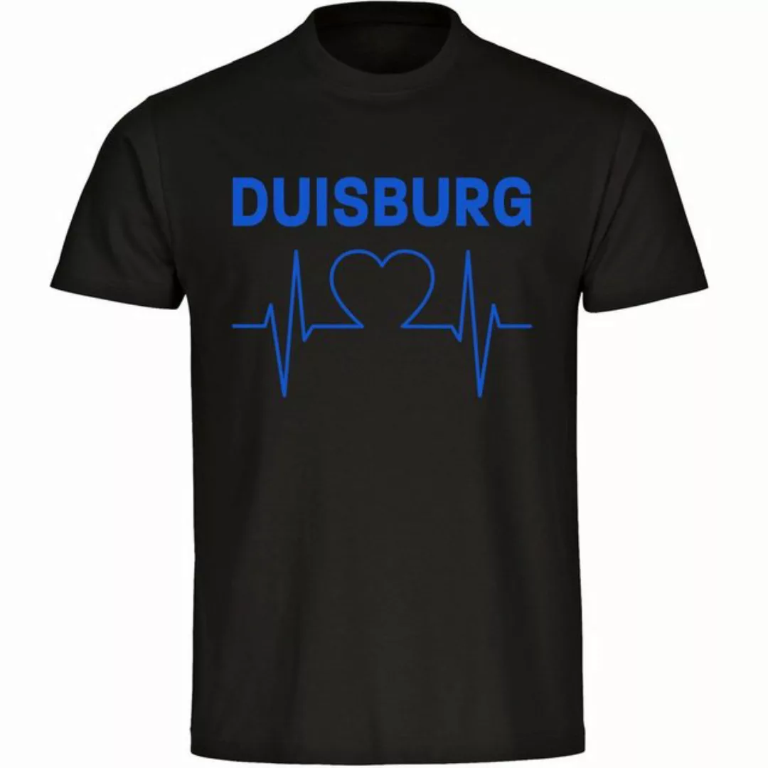 multifanshop T-Shirt Herren Duisburg - Herzschlag - Männer günstig online kaufen