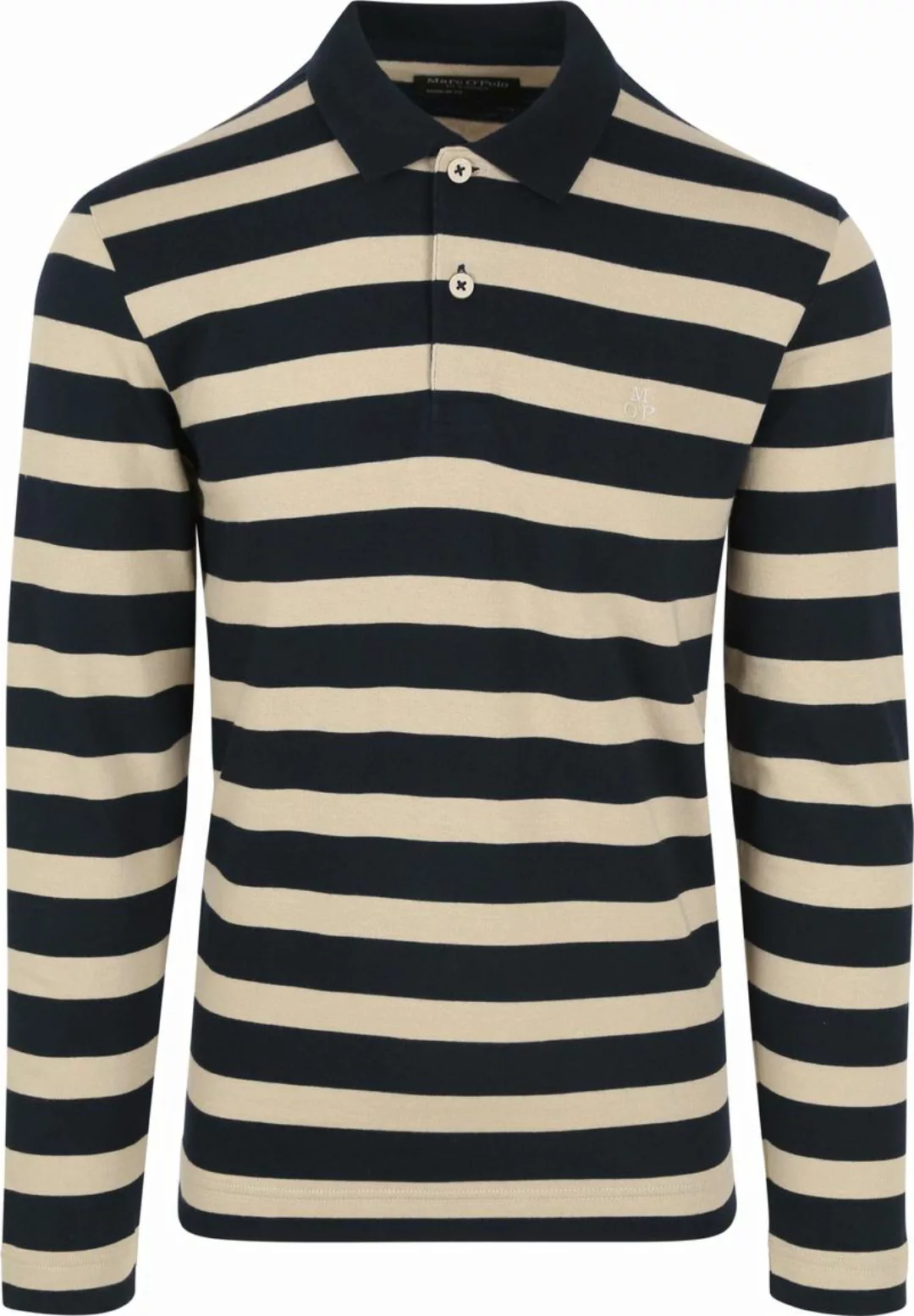 Marc O'Polo T-Shirt Poloshirt, long sleeved, yarn dyed günstig online kaufen