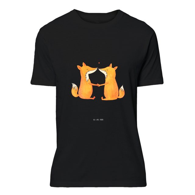 Mr. & Mrs. Panda T-Shirt Füchse Liebe - Schwarz - Geschenk, Freund, Paar, S günstig online kaufen