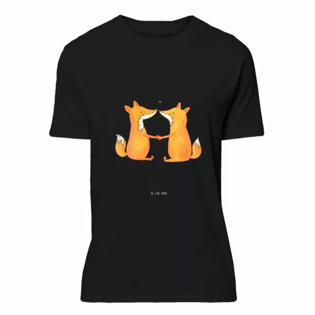 Mr. & Mrs. Panda T-Shirt Füchse Liebe - Schwarz - Geschenk, Freund, Paar, S günstig online kaufen